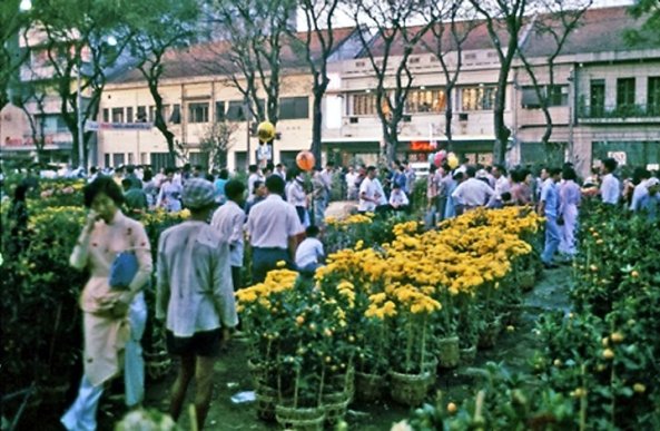 Chợ hoa ngày Tết xưa